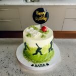 Cricket theme cake