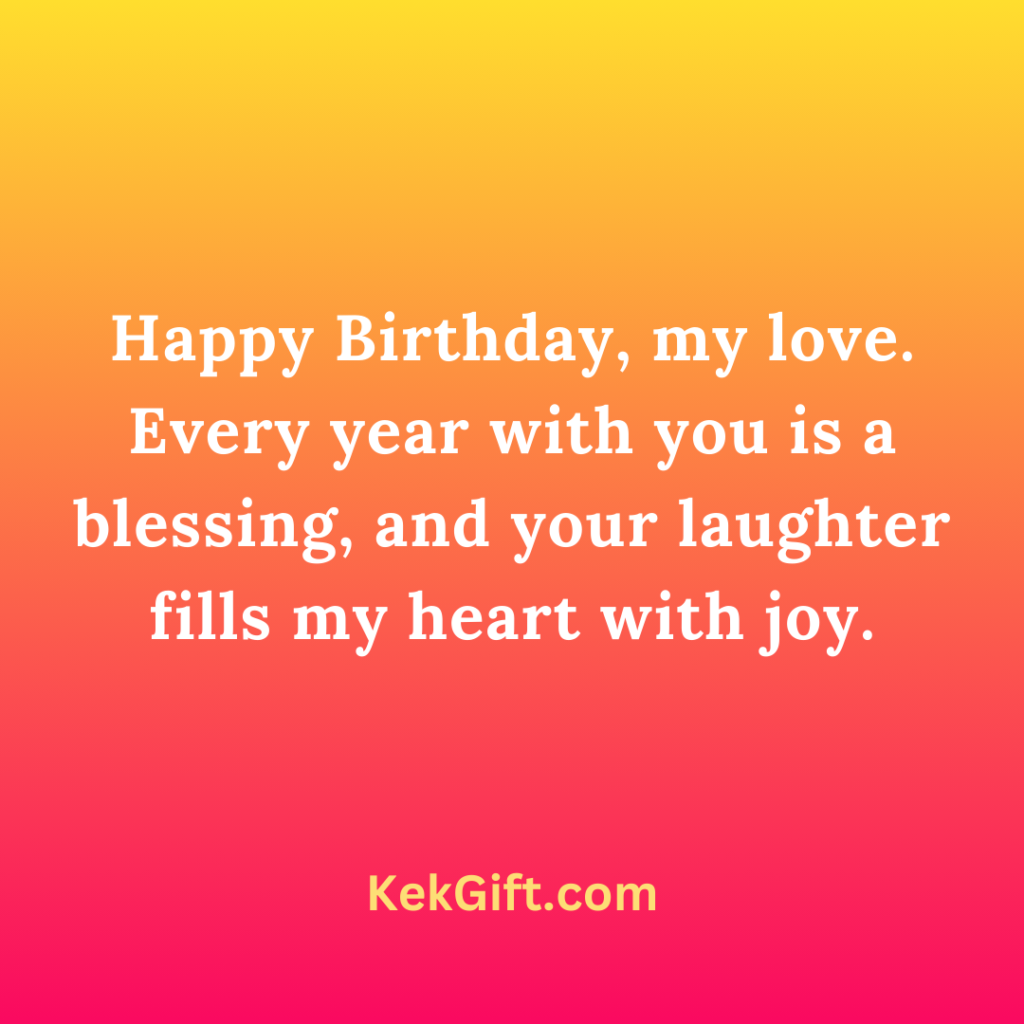 Touching Birthday Message for Husband