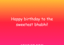 Birthday Wishes for Bhabhi