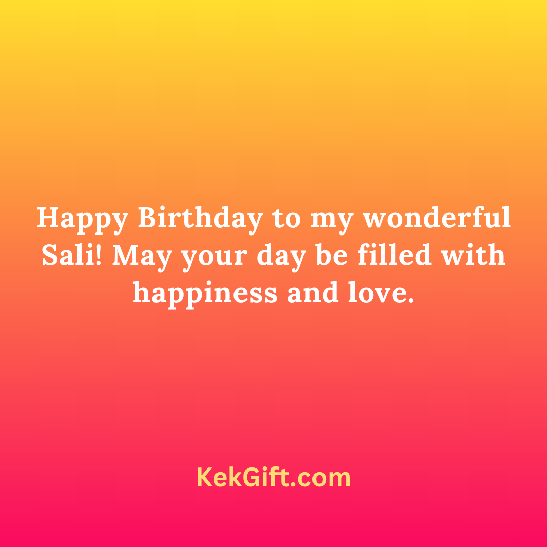Birthday Wishes for Sali